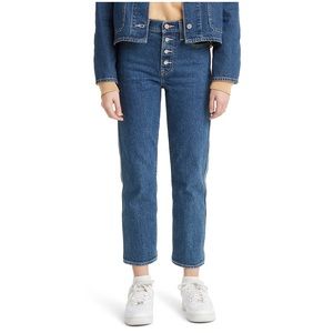 Levi’s high waist crop straight jeans, size 24